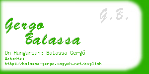 gergo balassa business card